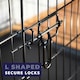 image 6 of DogCrates+ 36-Inch Large Dog Crate with Twin Doors, Foldable Non-Chew Metal Frame & Removable Tray – Black Black | L