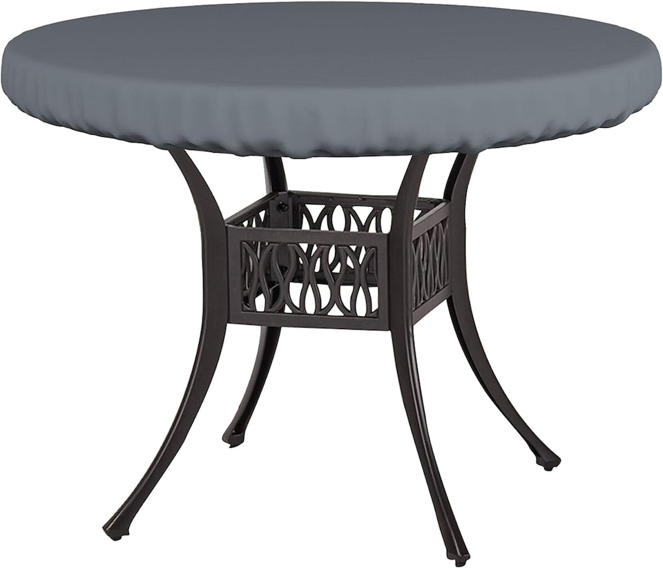 image 1 of Covers&All Waterproof & UV-resistant Round Table Top Cover, 44 in Diameter x 4 in H, Grey