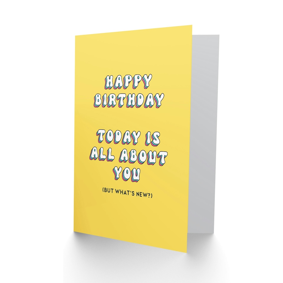 image 1 of Today About You Not New Joke Funny Birthday Card