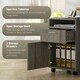 image 3 of HOMCOM 60cm Filing Cabinet with Drawers and Open Shelf, Grey