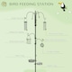 image 2 of Pawhut Bird Feeding Station Kit Wild Bird Feeder Pole w/ 6 Hooks 4 Prong Bases