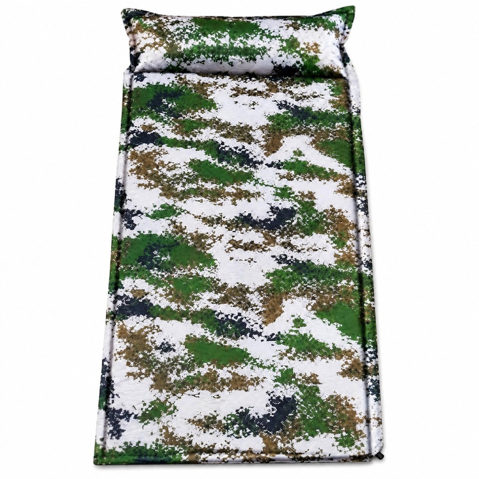 image 1 of Alivio Camping Inflatable Sleeping Pad, Waterproof Inflating Sleeping Mat (Single, Multicolour) | Multi