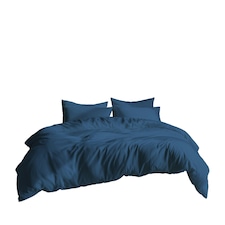 Plain Dyed Easy Care Polycotton Duvet Cover And Pillowcase/s Set Bed Linen Blue | Blue | Mid Blue | Super King
