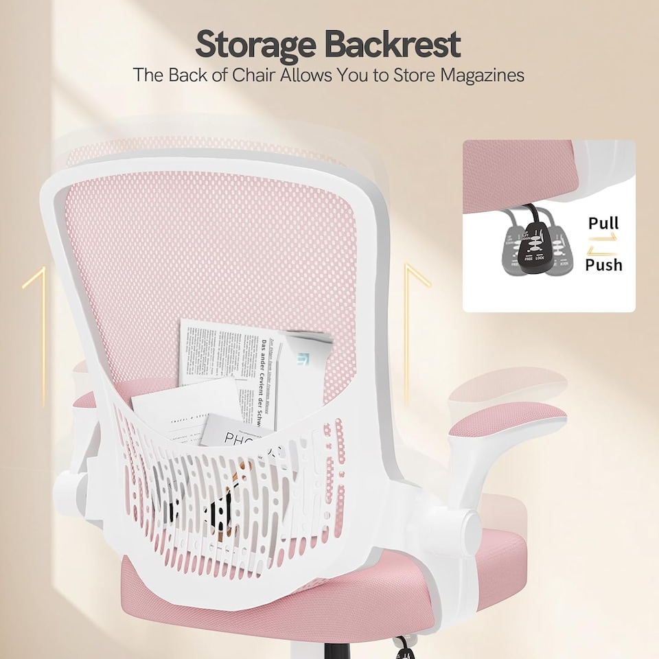 image 1 of Rattantree Ergonomic Office Desk Chair Mid-Back Mesh Computer Chair