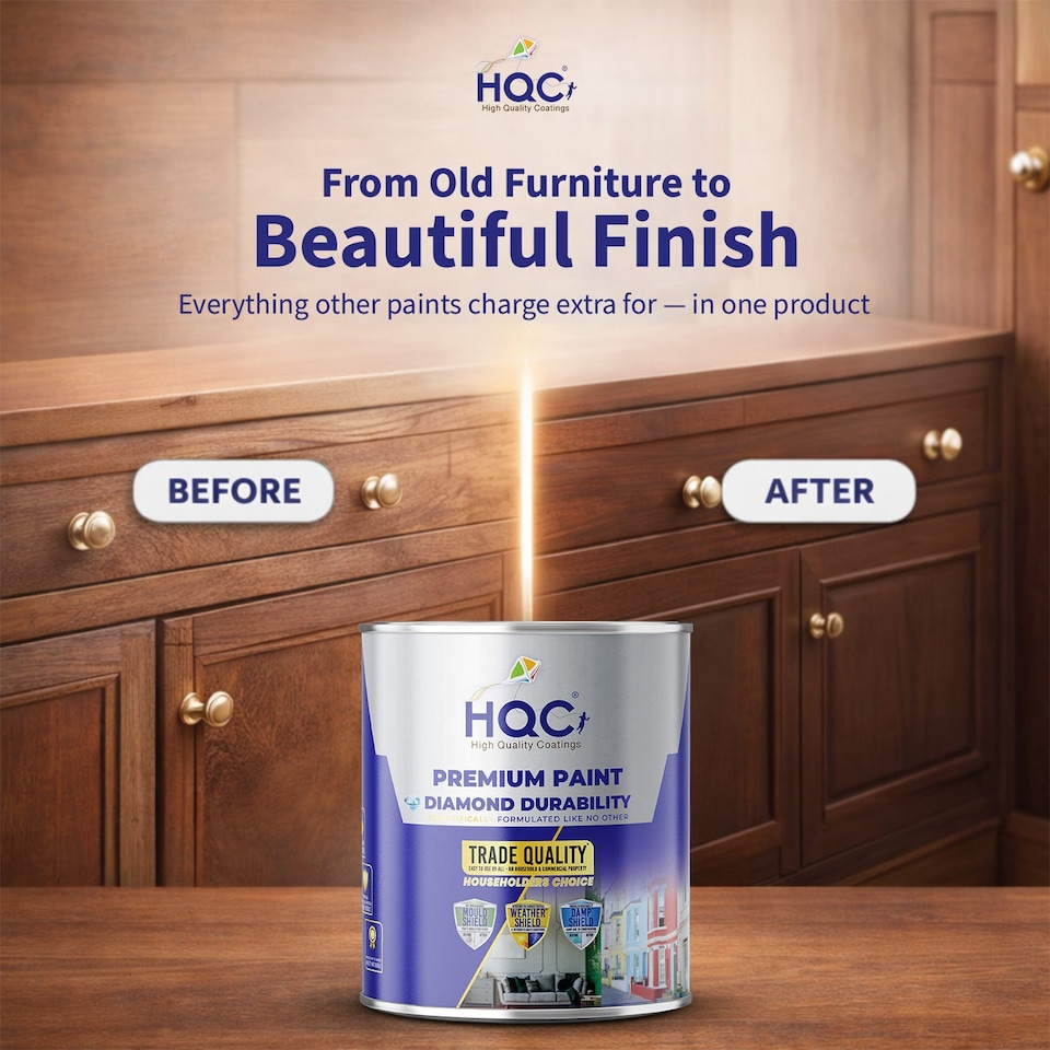 image 1 of HQC Furniture Paint - Quick Dry, Durable & Scratch Resistant - Baby Pink - 1L