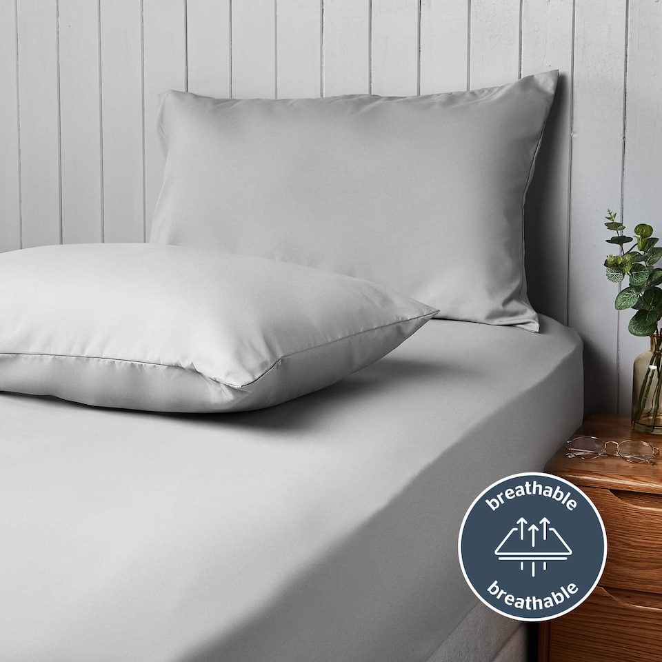 image 1 of Silentnight Supersoft Dove Grey Pillowcase Pair