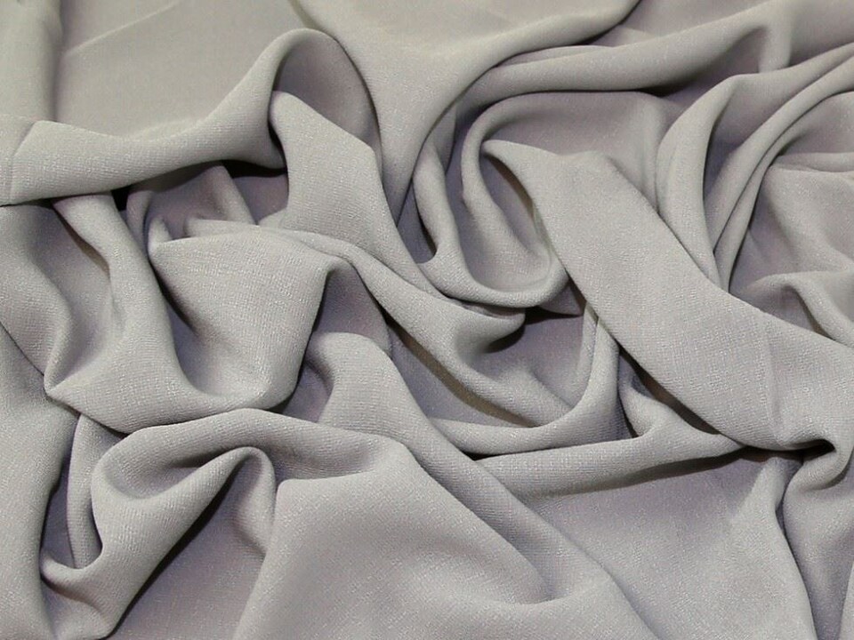 Grey Ripple Crepe Fabric for Dressmaking, 148cm / 58" Wide - per metre