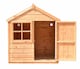 image 4 of Playhut 4 x 4 Feet Single Door with One Opening Window Playhouse | Brown