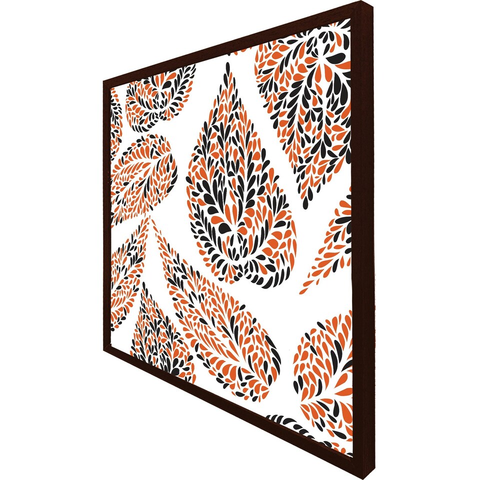 image 1 of Leaf droplets (Picutre Frame) White | XL