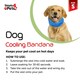 image 6 of Dog Cat Puppy Cooling Bandana Pet Cooler Ice Cool Scarf Collar Relief Med. Large Blue | L