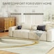 image 3 of HOMCOM Machine Washable Rug, Allergy-Friendly Floor Carpet, Cream White Cream | Gold, Blue | 230 x 160 cm