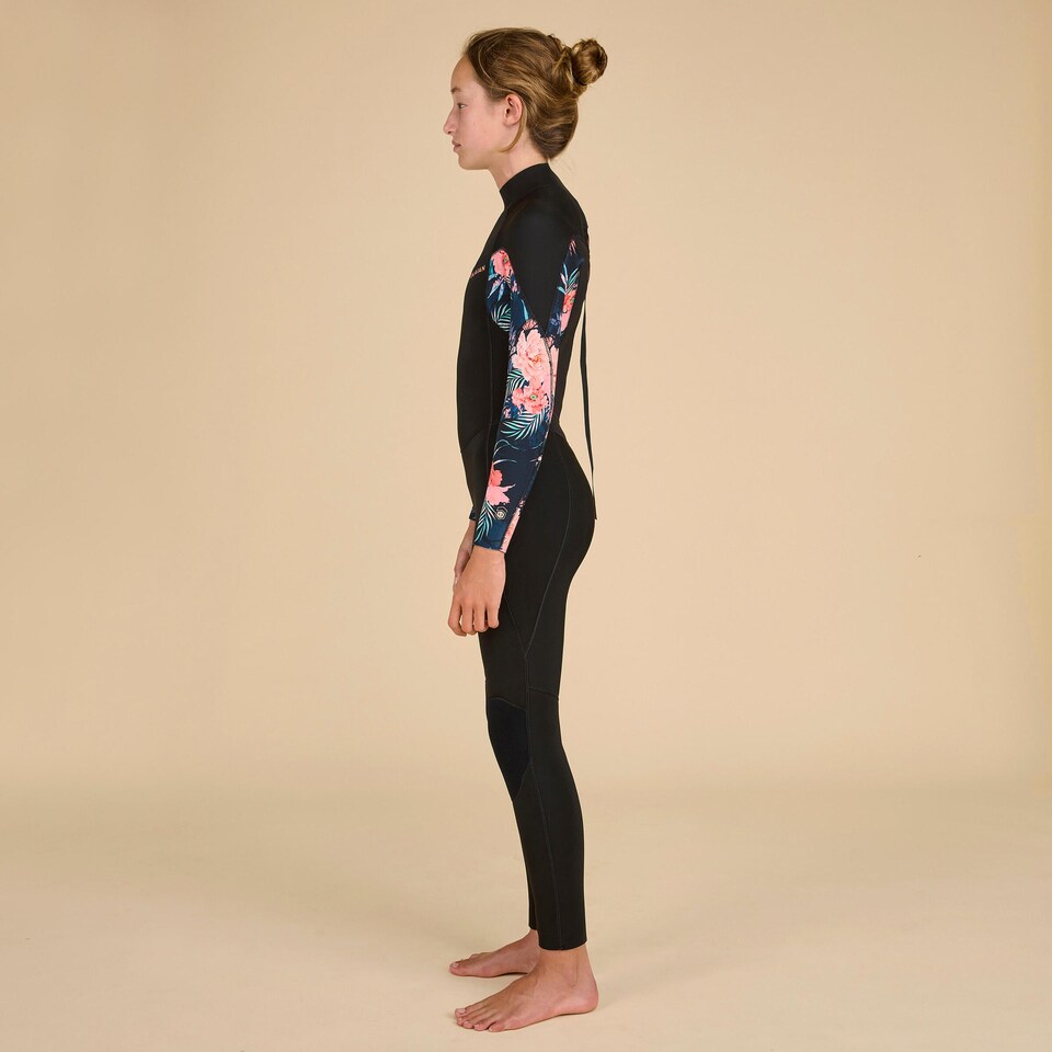 image 1 of Decathlon GIRL’S SURFING WETSUIT 500 4/3 MM BLACK