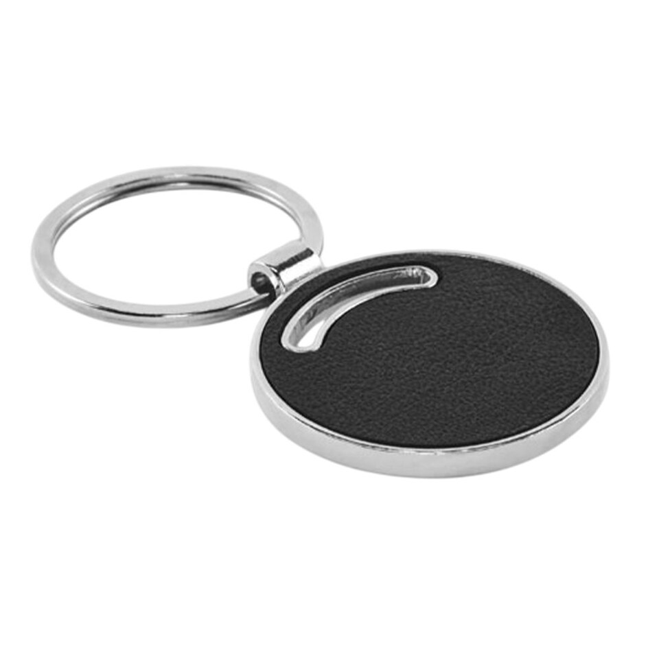 image 1 of MidOcean Lircle Round Keyring - Black - One Size