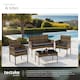 image 4 of Rattan Garden Furniture Palese - for 4 people, weather resistant | Cream | nature | 57 x 104 x 79 cm | 1
