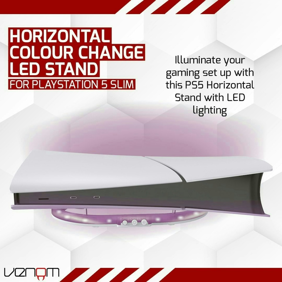 image 1 of Venom PS5 Horizontal LED Console Stand