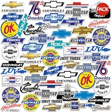 Chevrolet Deluxe Logo Stickers (Pack of 50) - Multicoloured - One Size