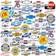 image 1 of Chevrolet Deluxe Logo Stickers (Pack of 50) - Multicoloured - One Size