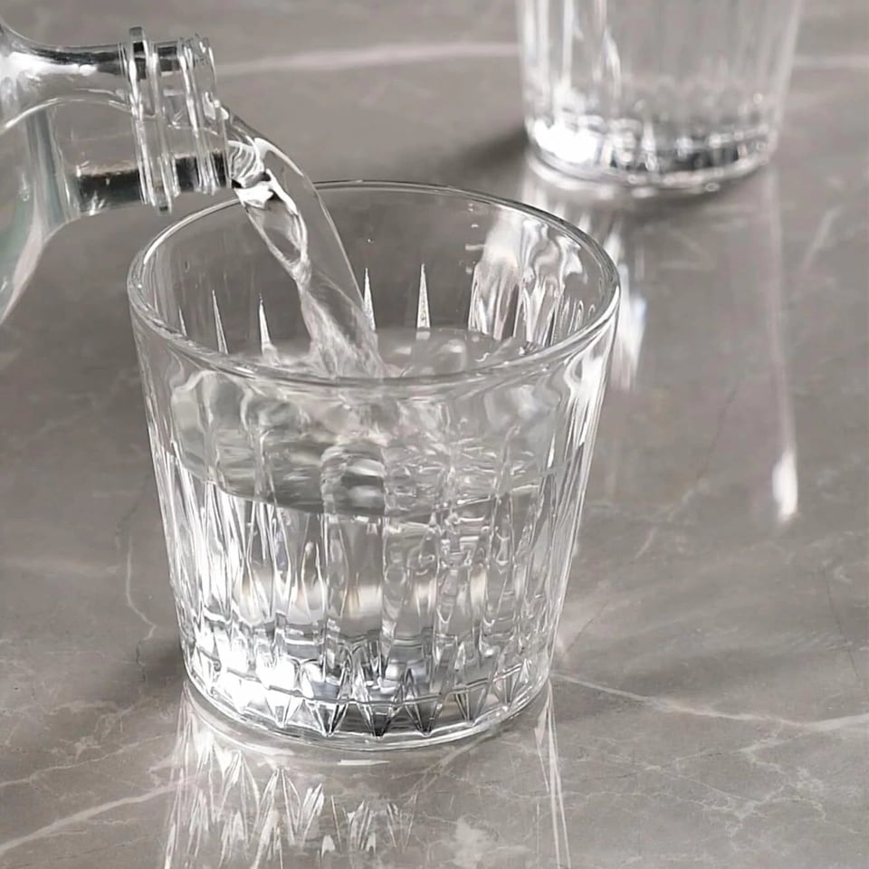 image 1 of Highball Drinking Glasses Whiskey Water Juice Tumblers 6 Set | Clear | 6x300ml Whiskey Tumblers | 300ml