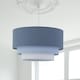 image 1 of Gabi - Blue Ombre Linen 3 Tier Ceiling Light Shade Blue