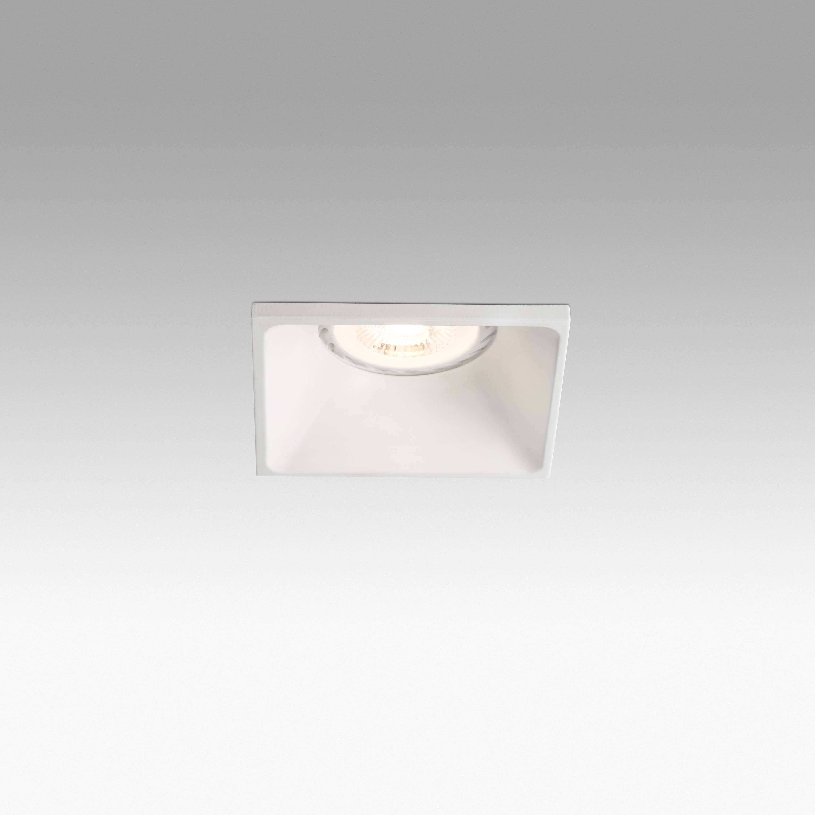 Netlighting Ne 1 Light Square Recessed Spotlight White GU10