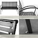 image 5 of Garden Bench Pino - 3-seater, steel frame, weatherproof, 126 x 62 x 81.5 cm