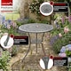 image 4 of Centurion Supports POSITANO Garden and Patio Grey Cast Aluminium Bistro Table | Grey | Grey