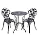 image 8 of Bistro Set Outdoor Patio Garden Furniture Table and 2 Chairs Metal