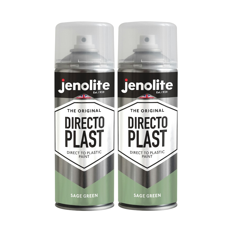 image 1 of Jenolite Directoplast Multi-Surface Paint - Sage Green Gloss - 400ml Spray Can - 2-Pack