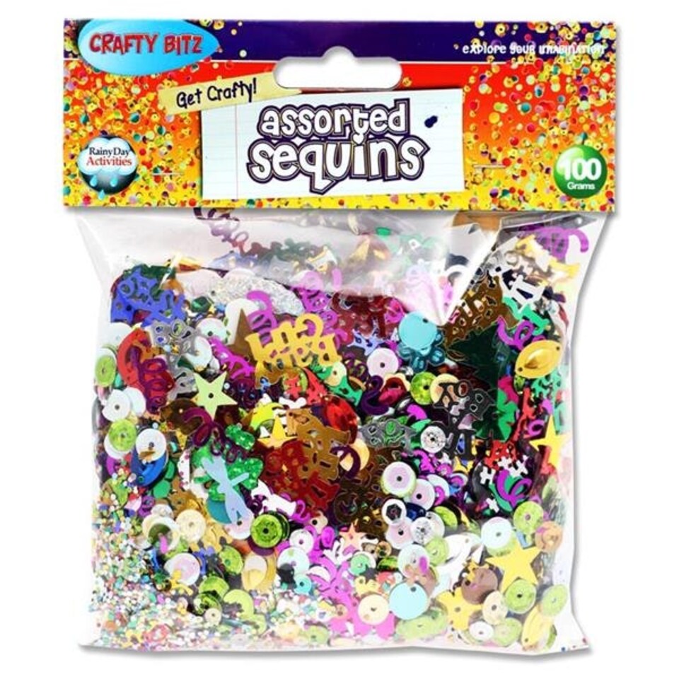 image 1 of Bag of 100g Assorted Sequins by Crafty Bitz