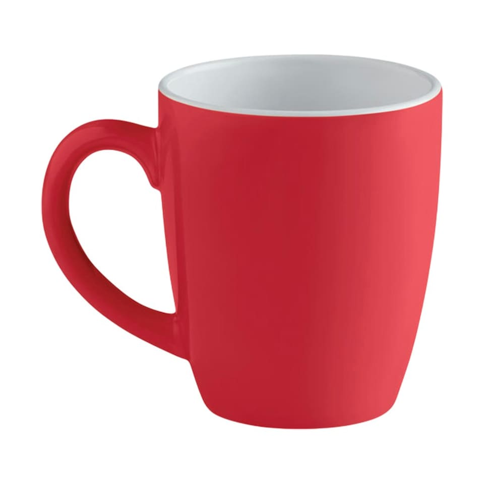image 1 of MidOcean Trent Coloured Ceramic Mug - Red/White - One Size