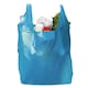 image 3 of 2000 x 11x17x21" Shopping & Grocery Strong Blue Plastic Vest Style Shopping Carrier Bags Blue