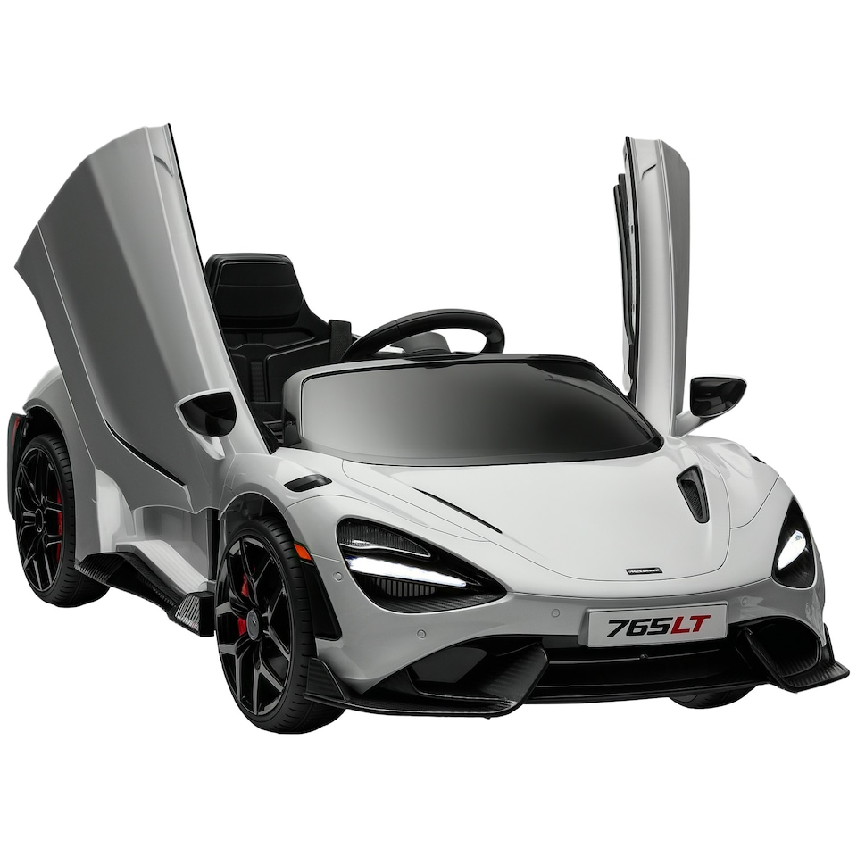 image 1 of AIYAPLAY McLaren 765LT Licensed 12V Kids Ride on Car w/ MP3 Music, Grey