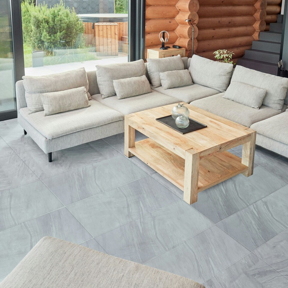 image 1 of NOVECRAFTO Vinyl Floor Tiles Self Adhesive – 12x24in Peel and Stick Waterproof Rectangular Flooring for Kitchen & Bathroom – Grey White Marble Effect Grey | 1.85 sqm