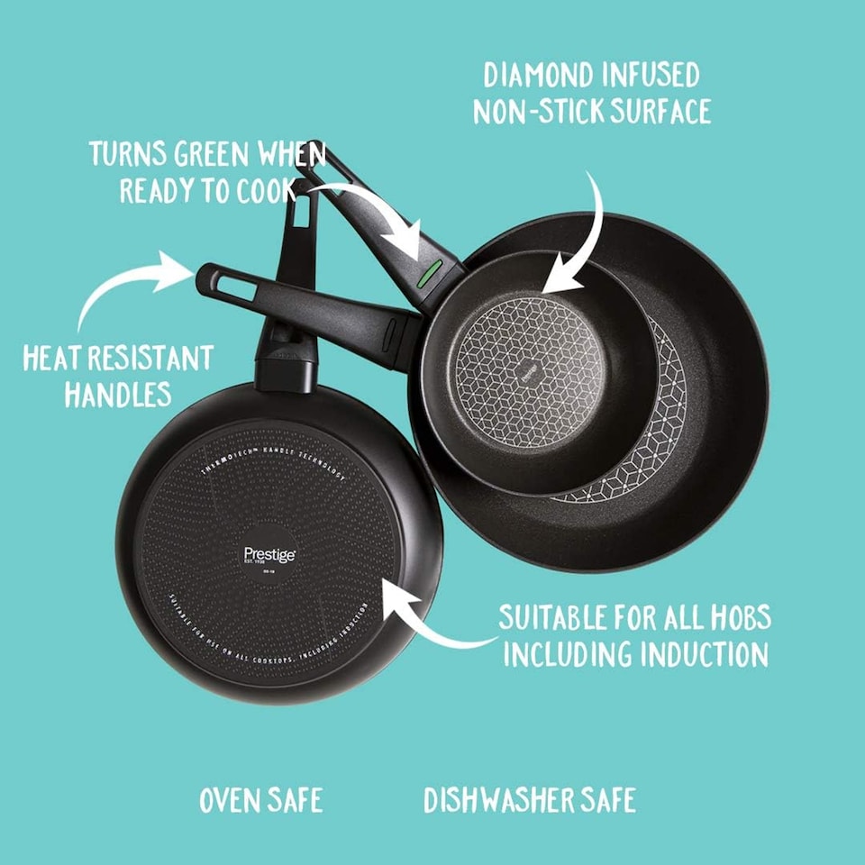 image 1 of Prestige Thermo Smart Non-Stick Frying Pan 30cm - Black