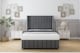 image 2 of Sloomy Melbourne Armour Coniston Divan Bed Base 2 Drawers Foot-End With 54 Inch Wingback Headboard & 12 Inch Matching Footboard | Grey | Armour | King | 1