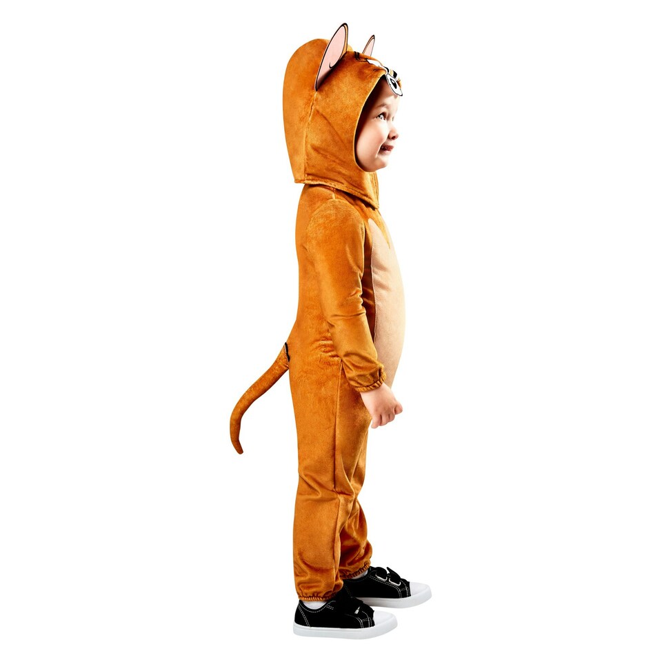 image 1 of Tom And Jerry Childrens/Kids Jerry Costume - Brown/White/Cream - 4-5 Years 4