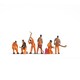 image 1 of Gaugemaster TT120 Railway Track Workers (6) Figure Set
