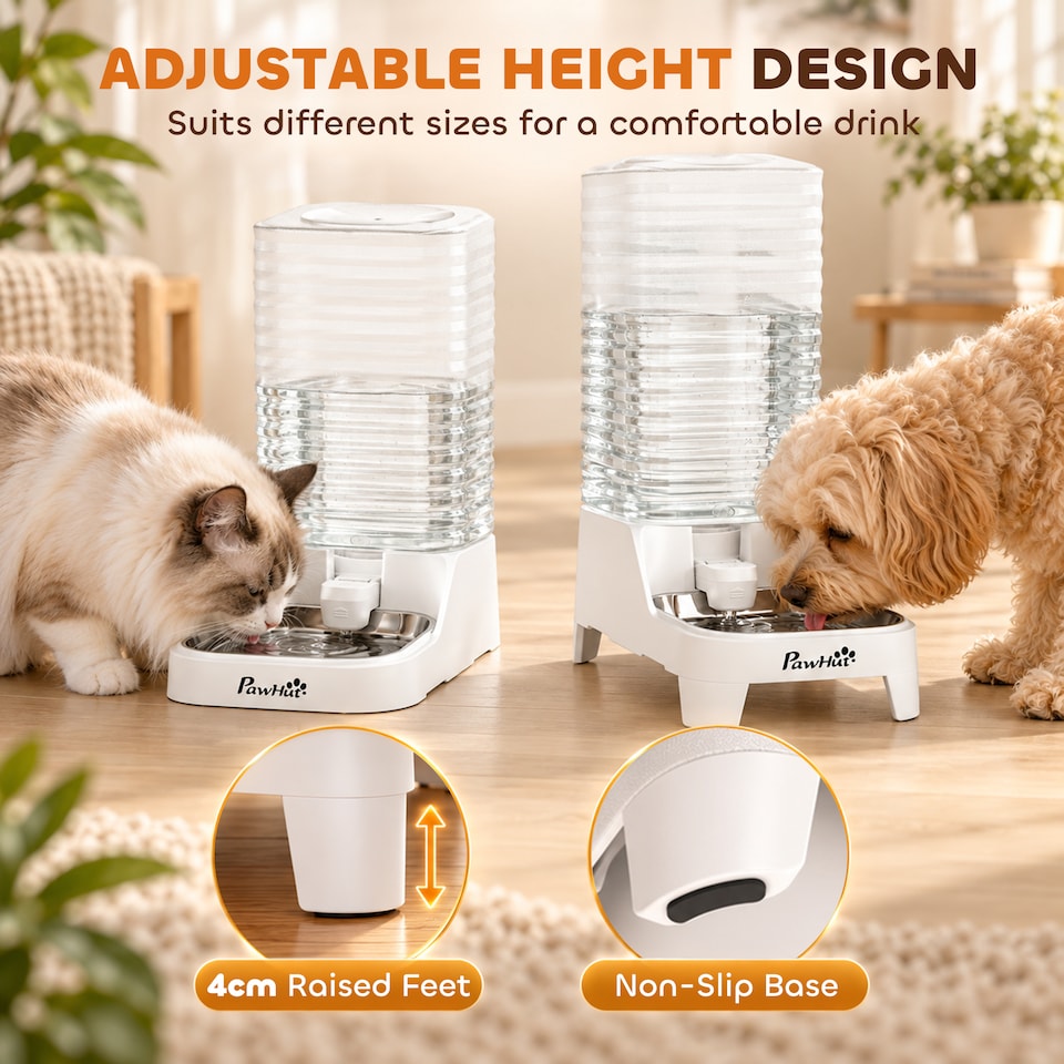 image 1 of PawHut Automatic Pet Water Dispenser, 8L Gravity Dog Water Dispenser