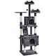 image 1 of Yaheetech Deluxe Multi Level Cat Tree with 2 Cozy Condos Dark Grey