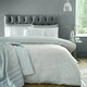 image 1 of Portfolio Home Antibes Chevron Waves Soft Easy Care Bed Linen Bedding Duvet Cover Set Silver | Double