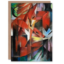 Franz Marc Art Card The Foxes Colourful Abstract Painting