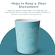 image 2 of Blue Canyon Blue Flora 9L Waste Bin Stylish Plastic Rubbish Container for Office Kitchen Bathroom and Home Use