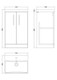 image 2 of Balterley Bathroom Floor Standing 2-Door Vanity Unit & Thin-Edge Basin | White | Gloss White | 850 x 510 x 395mm