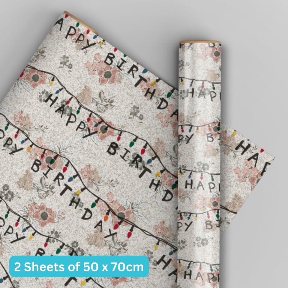 image 1 of Stranger Things 2 Sheets & 2 Tags Gift Wrap