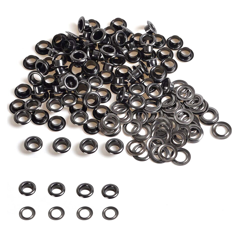 image 1 of 6mm Brass Eyelets with Washers for Arts & DIY Projects - 100 Pcs