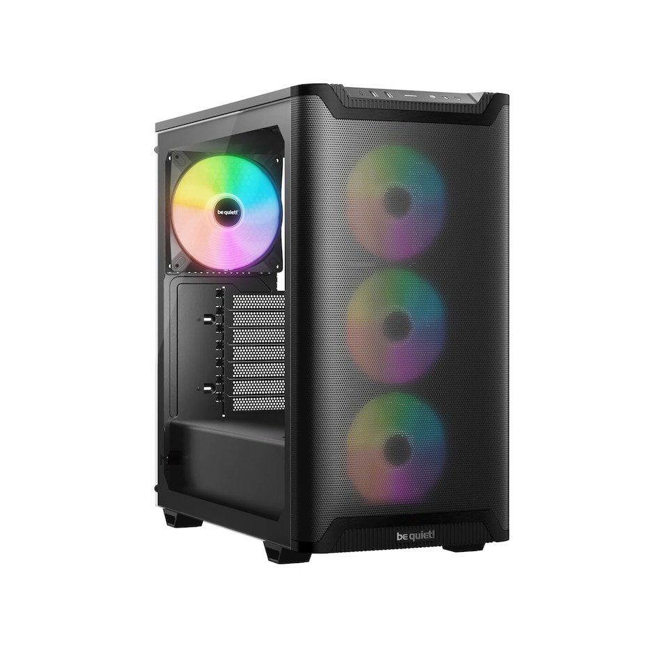image 1 of BeQuiet Pure Base 501 LX Tempered Glass Mid Tower Gaming PC Case Black - BGW78