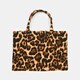 image 4 of OHS Leopard Print Microfibre Quick Dry Spa Bath Beach Chair Cover Towel Bag Brown