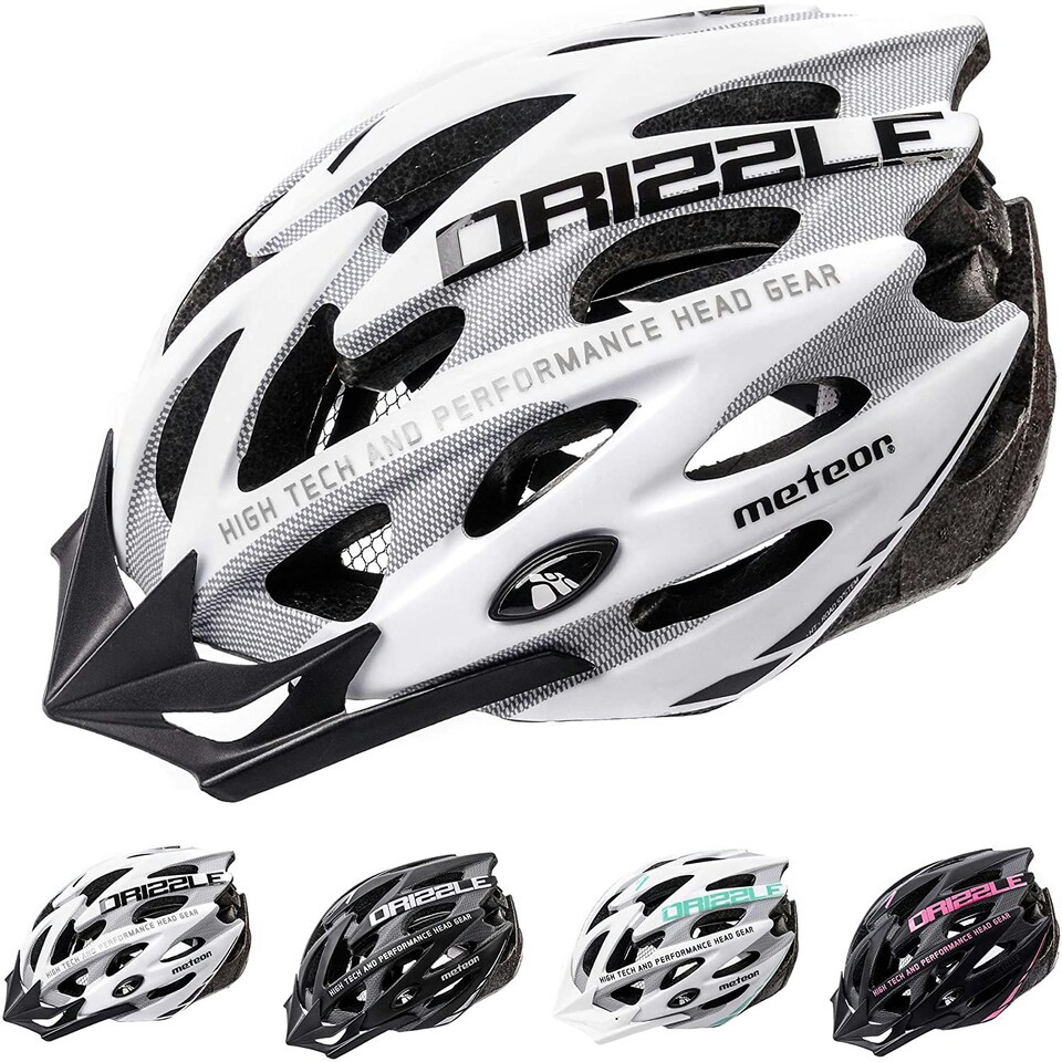image 1 of Cycle Helmet MTB Bike Bicycle Skateboard Scooter Hoverboard Safety Helmet - Drizzle White | White | M