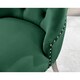 image 5 of Furniturebox 2x Belgravia Green Velvet Knockerback Dining Chairs Silver Leg