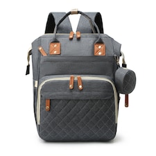 Multifunctional Maternity and Baby Backpack for Outings | Grey | Dark Grey